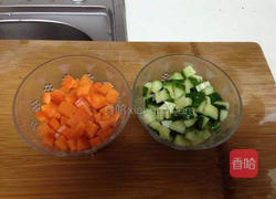 三色杂蔬炒虾仁的做法图解3