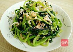 虾皮拌鸡毛菜的做法图解8