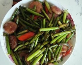 蒜薹炒肉肠[图]