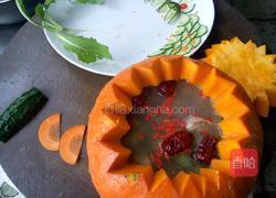 南瓜盅煲鸡的做法图解3