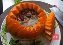 南瓜盅煲鸡的做法图解4