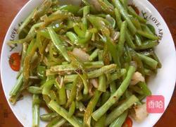 肉丝青椒豇豆的做法图解4