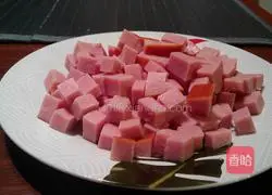 Illustration of how to make ham spaghetti 3