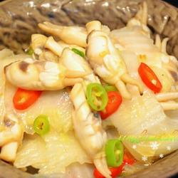 酸辣海蚬炒白菜的做法[图]