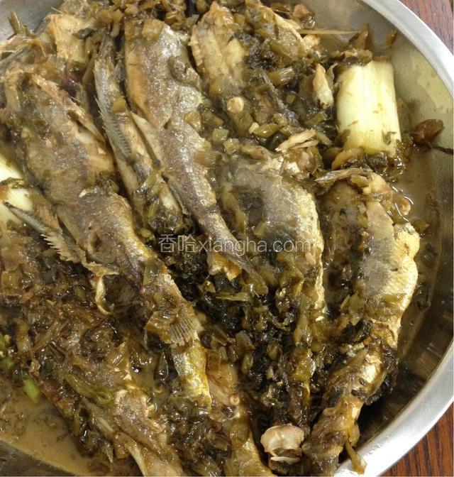 雪菜黄鱼成品图！
