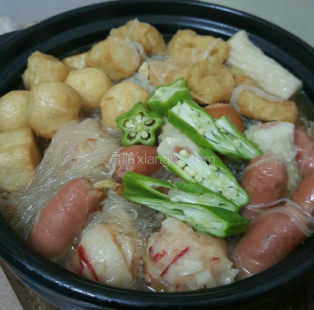 白菜粉丝杂锦煲