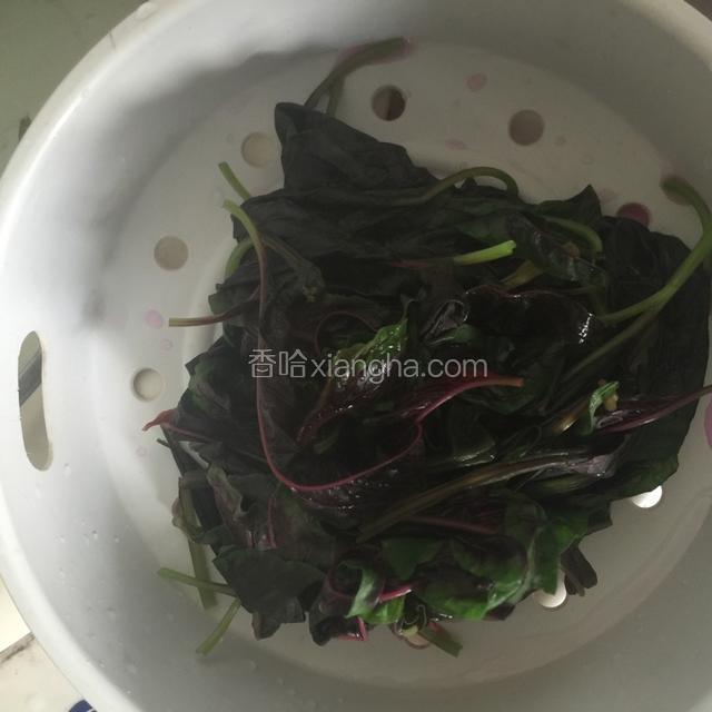 将苋菜捞出