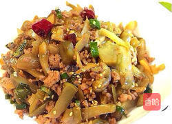 榨菜丝炒肉末的做法图解8