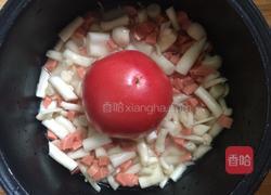 海鲜菇火腿番茄饭的做法图解3