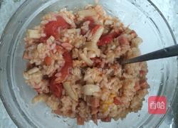 海鲜菇火腿番茄饭的做法图解5