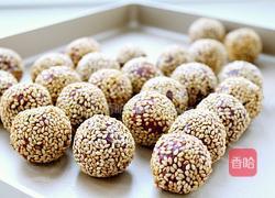 紫薯糯米芝麻球的做法图解13
