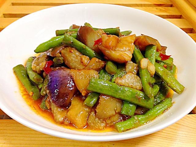 蚝油茄子烧豆角