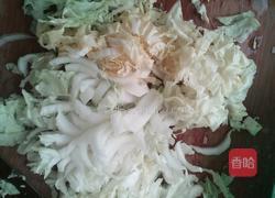 白菜炒拨烂子的做法图解1