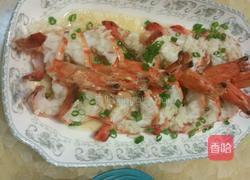 蒜茸蒸开边虾的做法图解3