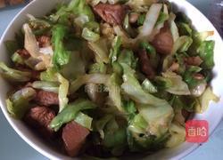 肉炒卷心菜的做法图解5