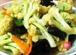 木耳炒花菜的做法图解8