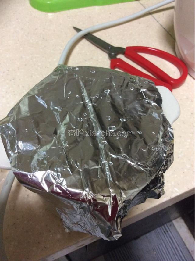 口上铺锡纸