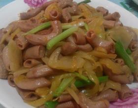 酸菜炒猪小肠[图]