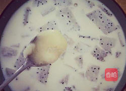 火龙果牛奶西米露的做法图解6