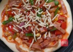 不用烤箱做披萨（平底锅，电饼铛齐上阵）的做法图解5