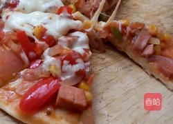 不用烤箱做披萨（平底锅，电饼铛齐上阵）的做法图解7