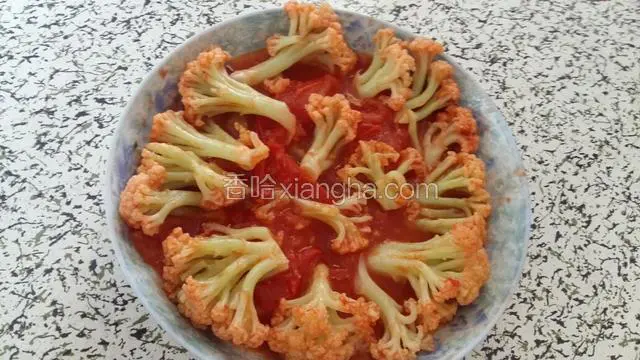 番茄炒花菜