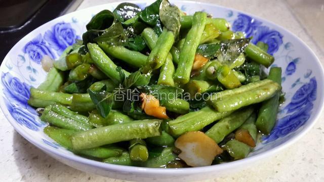 九层塔炒豆角