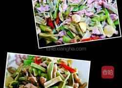 贡菜炒肉的做法图解4