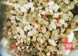 肉末榨菜蒸豆腐的做法图解4