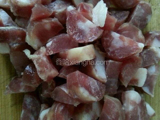 香肠切丁