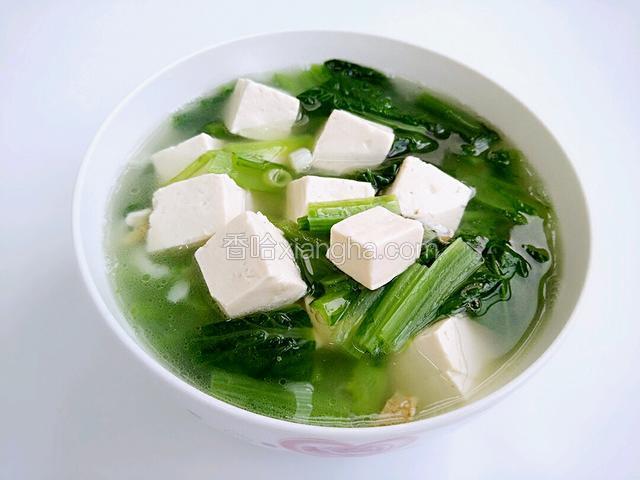 小白菜豆腐汤