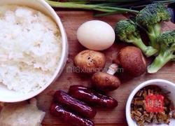 香肠煲仔饭的做法图解1