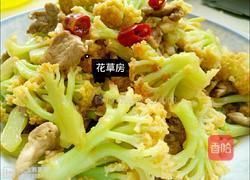 有机菜花炒肉的做法图解8