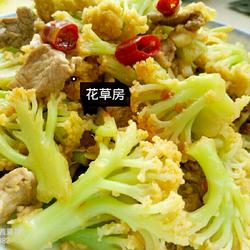 有机菜花炒肉的做法[图]