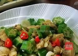 秋葵炒花蛤的做法图解5