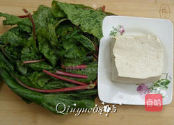 水萝卜缨炖豆腐的做法图解1