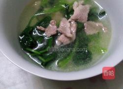青菜瘦肉汤的做法图解5