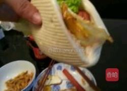 荷叶饼夹鸡蛋的做法图解4