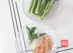 虾米炒芥兰的做法图解1