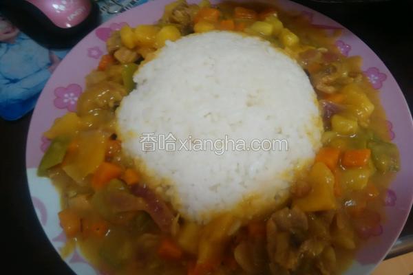 咖喱鸡肉米饭