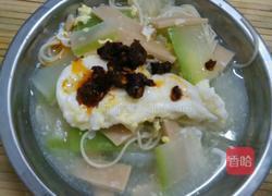 节瓜鸡蛋鸡肉肠汤面的做法图解6