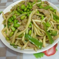 毛豆茭白炒肉丝的做法[图]