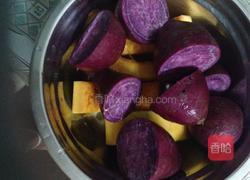 南瓜紫薯饼的做法图解1