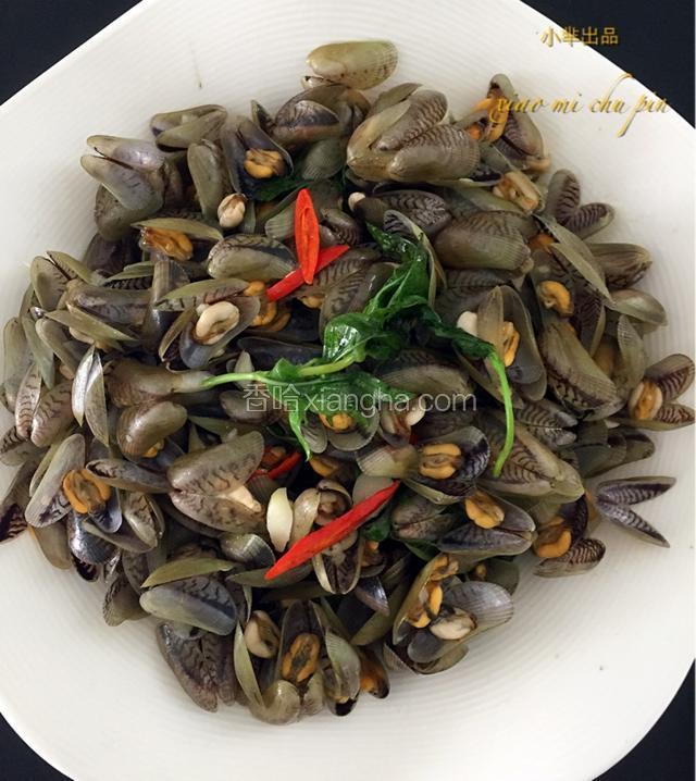 九层塔（金不换）炒薄壳