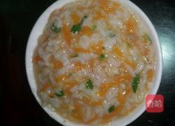 红萝卜肉末粥的做法图解4