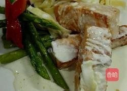 意式宽面配奶油三文鱼的做法图解4