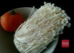 肉末茄汁金针菇的做法图解1