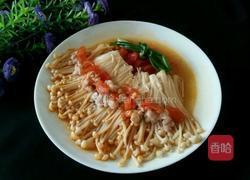 肉末茄汁金针菇的做法图解5