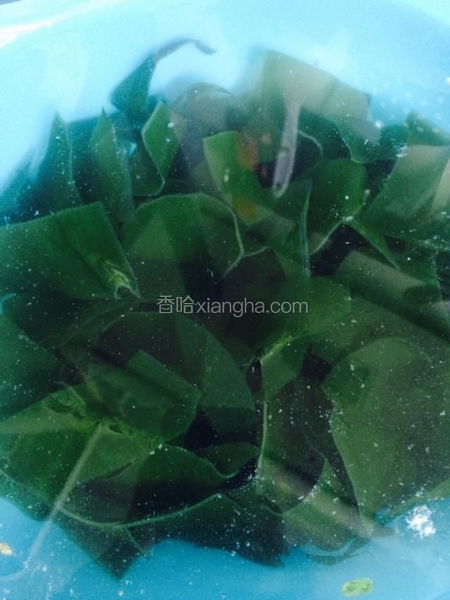 裙带洗干净海盐 切块
