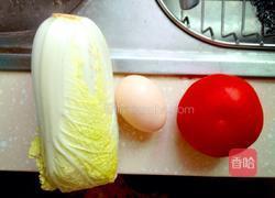 娃娃菜蕃茄炒鸡蛋的做法图解1